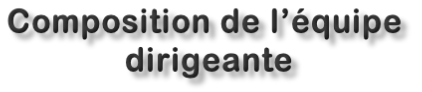 Composition de l’équipe  dirigeante